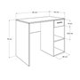 Hanah Home Cms-505-Bb-1 Escritorio de estudio blanco con estantería
